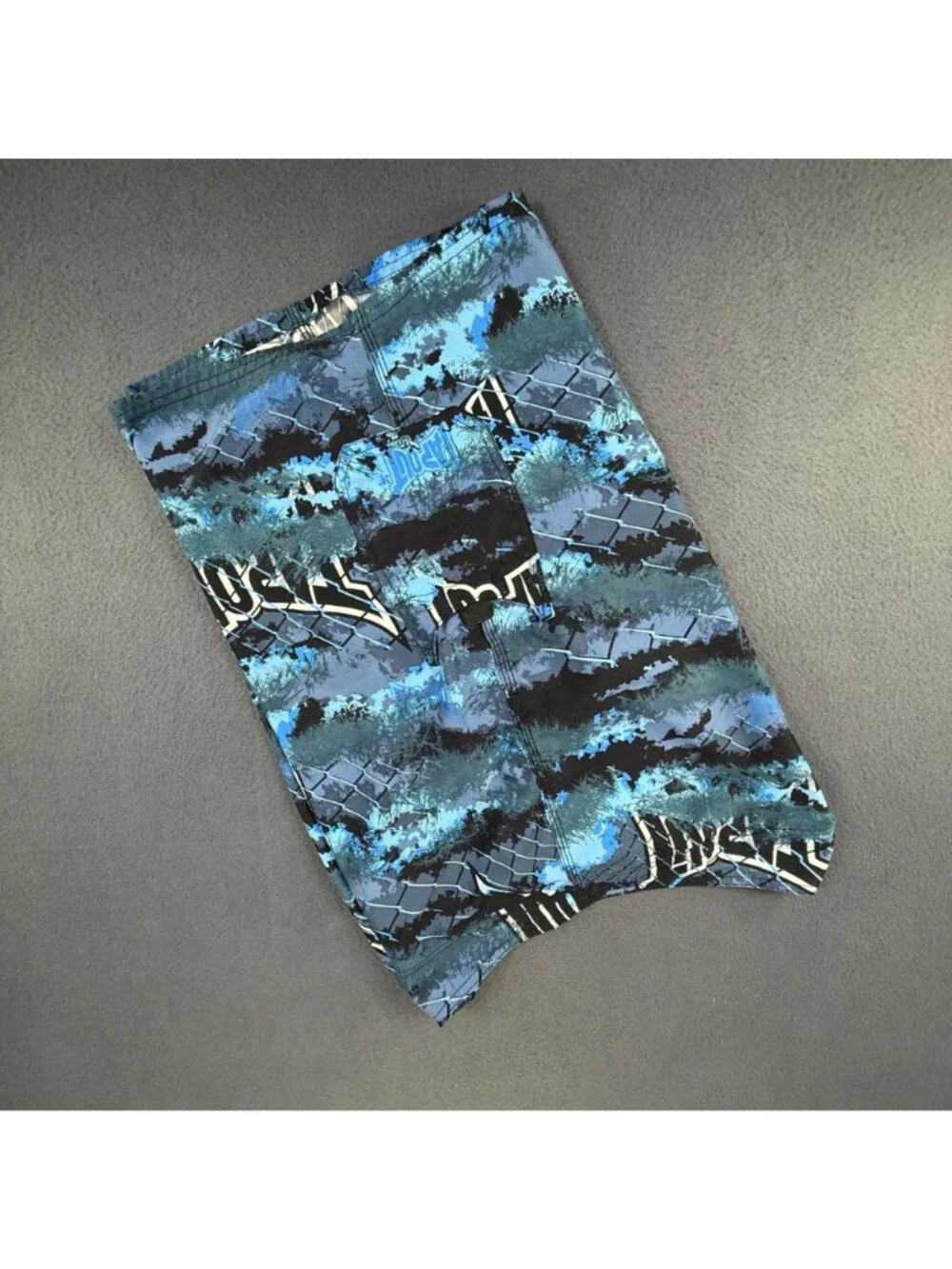 Tapout Men's MMA Fight Shorts Camo Blue Black Gray White  Size 34